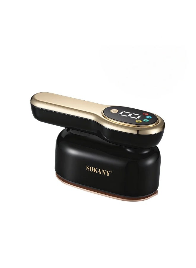 Sokany SK-12024 Digital Steam Iron for Travel, 1400 Watts, 110 ml - Black - Image 1